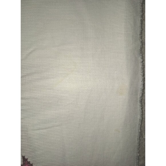 Vintage Hand-Stitched Embroidered Cross-Stitch Fabric Panels Swallows Floral - Picture 8 of 12